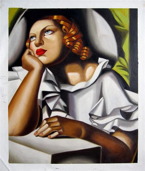 Rep. Tamara De Lempicka 36x48 in. Oil Painting Canvas Art Wall Decor ...