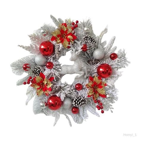 Couronne de noël pour porte d entrée guirlande de cônes couronnes