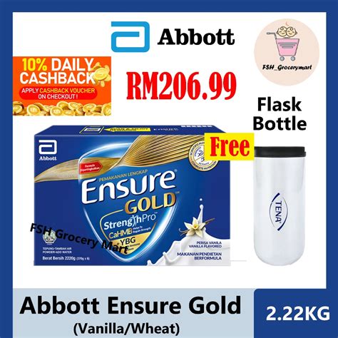 Ensure Gold Vanilla Wheat 2 22kg Abbott Exp 06 2025 Shopee