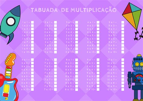 Foto De Uma Tabuada - 14 Modelos Grátis de Tabuada para Imprimir