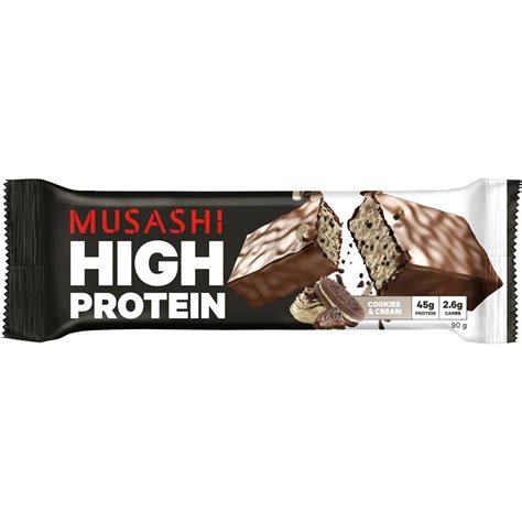 Musashi High Protein Bar Cookies And Cream 90g Woolworths