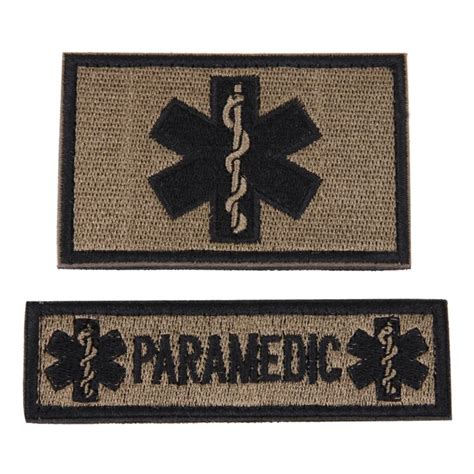 2pcs Paramedic Patches For Clothing Emergency Embroidered Medical Patch