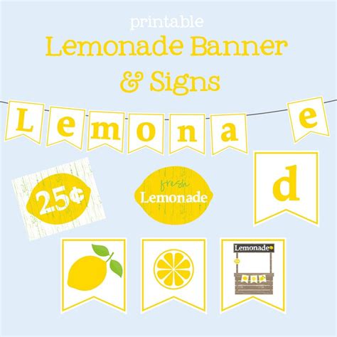 Lemonade Stand Banner Free Printable