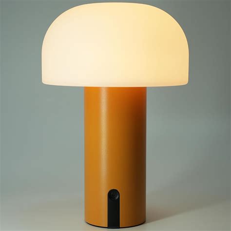 WEILAILUX Cordless Mushroom Table Lamp Waterproof Shower Lamp Battery