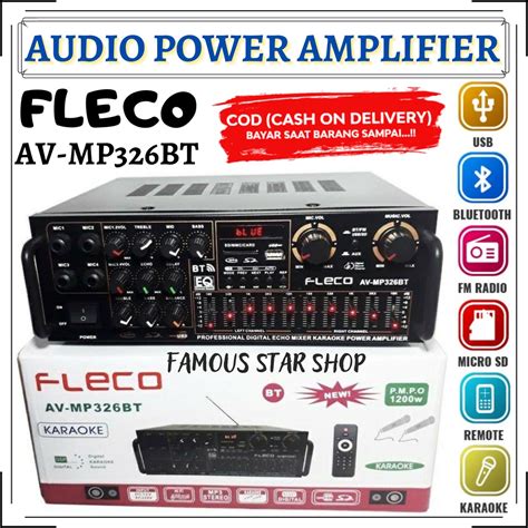 Jual TERBARU DAN TERMURAH Sunbuck Audio Original Fleco AV MP326BT