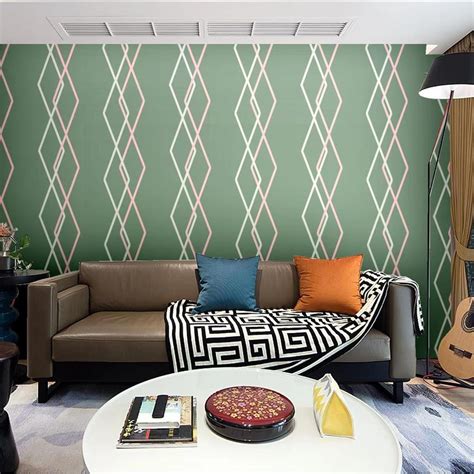 Jual Wallpaper Dinding Murah Sticker Dinding Motif Garis Silang Putih