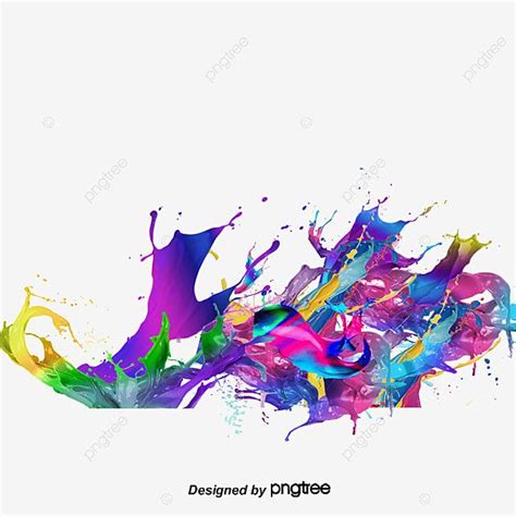 Color Splash Effect Hd Transparent, Colorful Splash Effect, Colorful ...