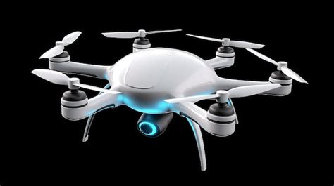 Premium Photo Flying White Unmanned Aerial Vehicle Drone Isolated On