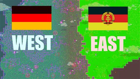 East Germany Vs West Germany Worldbox Timelapse Youtube