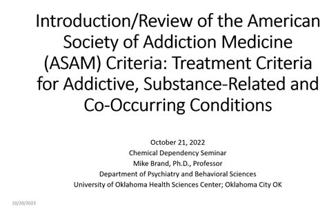 Introduction Review Of The American Society Of Addiction Medicine Asam