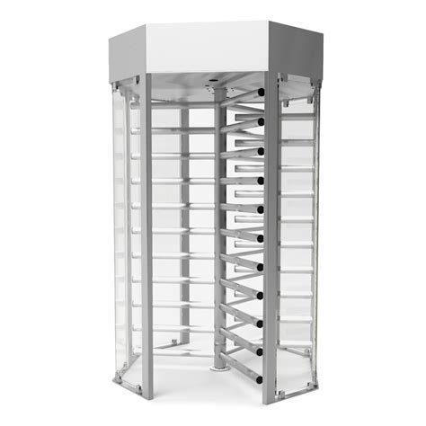 Fusion Single Full Height Turnstile With Octagonal Glass