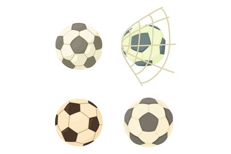 Soccer Ball Icon Set, Cartoon Style Graphic by ylivdesign · Creative ...