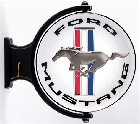 Liberty Ford Mustang 19 Revolving Lighted Sign