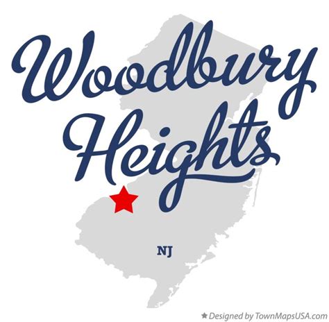 Map of Woodbury Heights, NJ, New Jersey