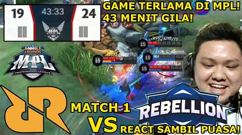 Gila Menit Ini Rrq Udah Kyk Final Mpl Lawan Rebellion Match