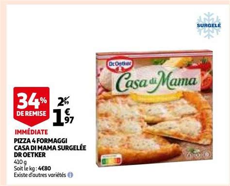 Promo Pizza Formaggi Casa Di Mama Surgel E Dr Oetker Chez Auchan