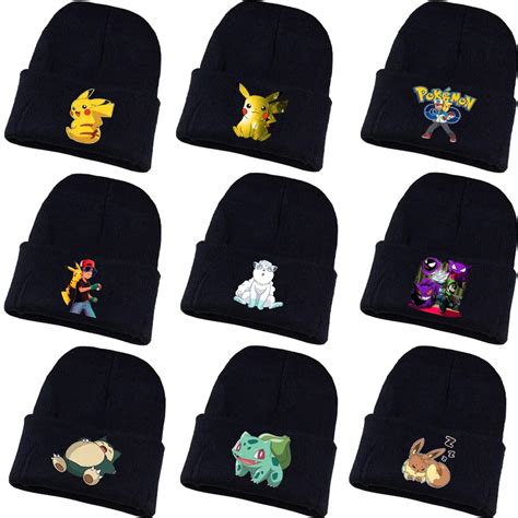 Gorro de punto de Pokémon para hombre y mujer gorro informal de lana