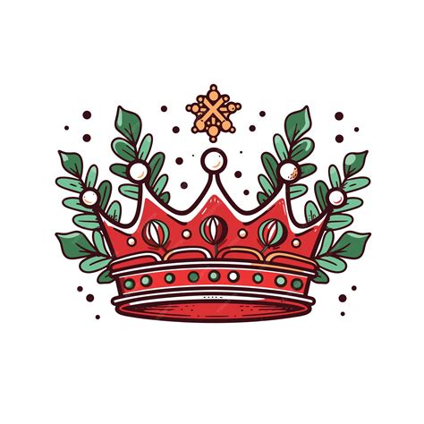 Premium Vector Christmas Crown Flat Vector