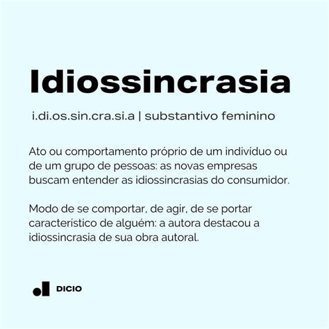 Significado de idiossincrasia em 2023 Palavras de dicionário