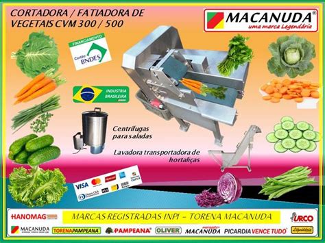 CORTAR HORTALIÇAS MÁQUINA INDUSTRIAL TORENA MACANUDA CIMM