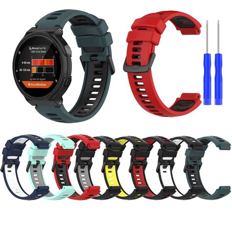 Two Tone Silicone Watch Band Replacement Band Strap For Garmin