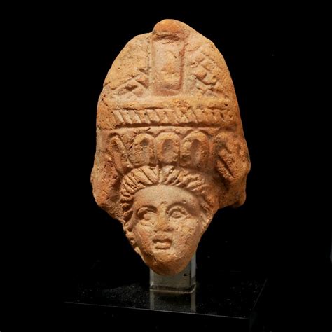 Hellenistic Terracotta Head Of Isis Aphrodite Christoph Bacher