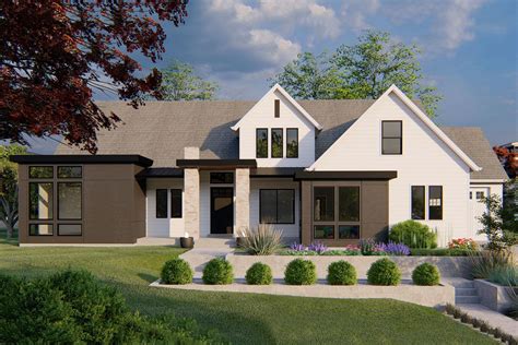 Plan 910074WHD: Exclusive One-Story House Plan with Modern Farmhouse ...