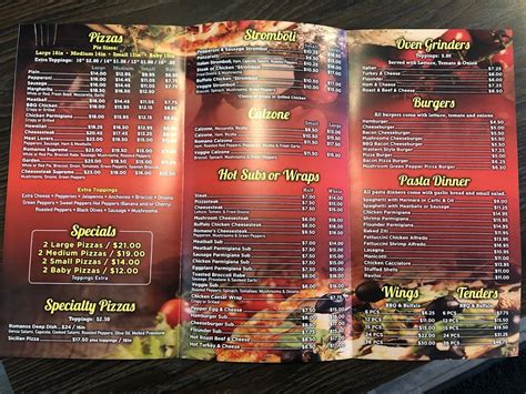 Menu At Romano S Pizza Pizzeria Somers Point