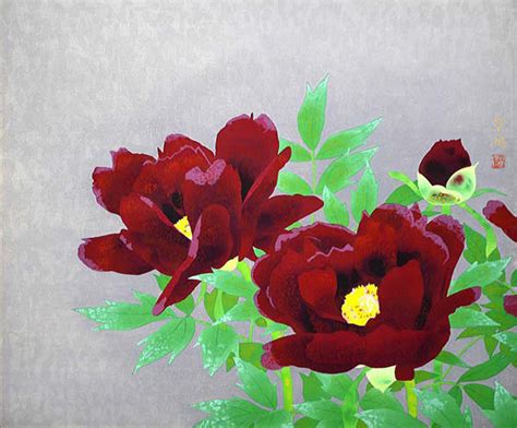 Japanese Peony paintings and prints - Japanese Painting Gallery