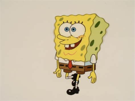 Walking Spongebob Smile Cel Original Art Production