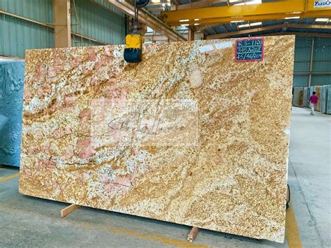 Polished Madurai Gold Gangsaw Size Granite Slab For Flooring