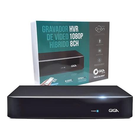 Gravador Hvr Hibrido H 265 Serie Orion Open HD 1080P 8 Canais Giga