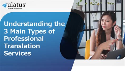 Understanding The 3 Main Types Of Professional Translation Services Ulatus Translation Blog