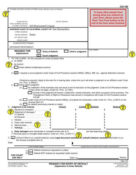 San Bernardino Superior Court Fillable Form 16778 - Printable Forms ...