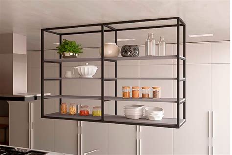 Metallic Shelving System Ceiling Mounted Unit Modern Cabinets Dell Anno