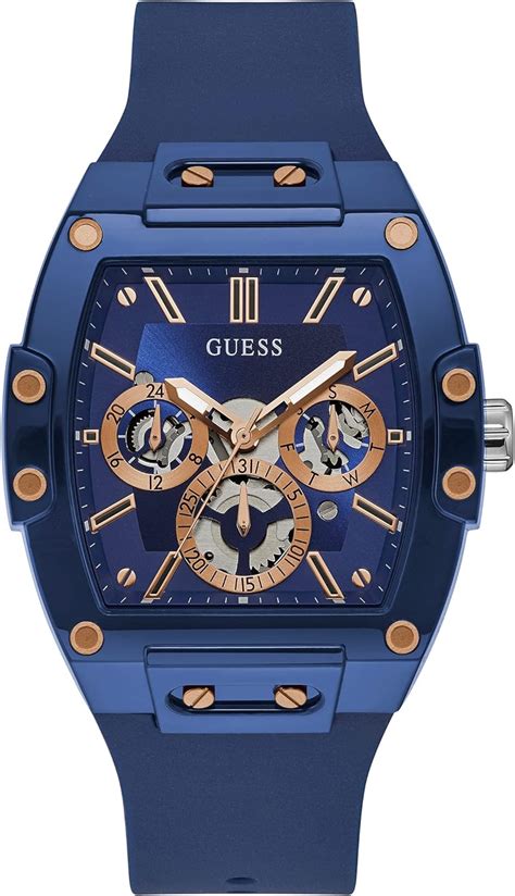 Amazon Guess Men Analog Quartz Watch With Silicone Strap Gw G