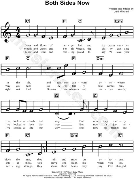 Both Sides Now Guitar Chords