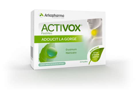 ARKOPHARMA Activox Adoucit La Gorge Menthe Eucalyptus 24 Pastilles