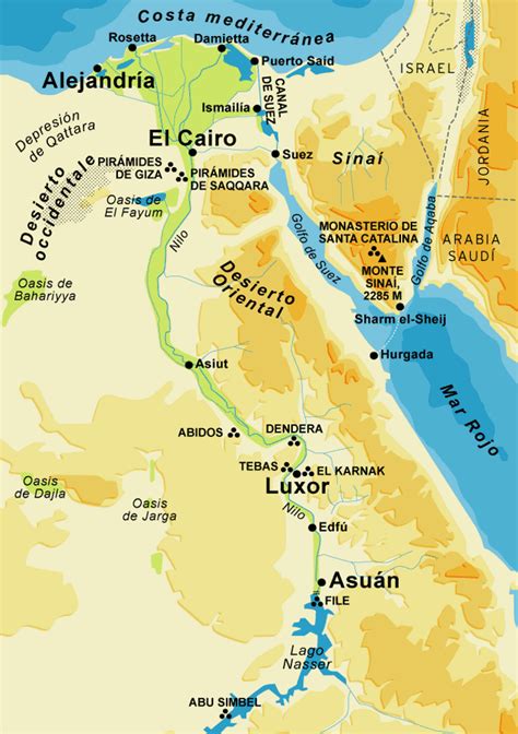 Historia Universal: Mapa: localización de la civilización egipcia sobre ...