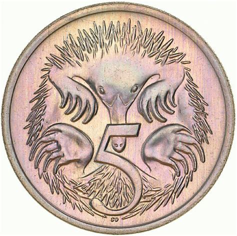 Australian Low and High Echidna 5c 1972 - 1973 | Coin Curiosity