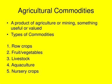 Unit Introduction How Have The Advancements In Agriculture Led To An