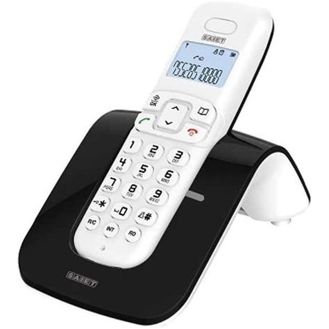 Téléphone sans Fil DECT Gap LCD Noir A121 Cdiscount Téléphonie