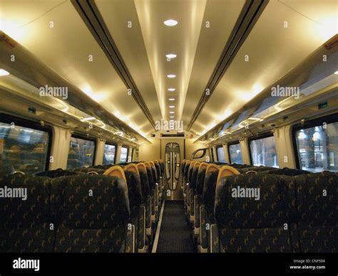 The interior of Standard Class aboard a First Hull Trains Class 222/1 Pioneer Stock Photo - Alamy