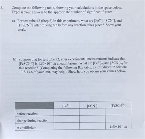 Solved 6 Prepare Five Reaction Mixtures One In Each Of The Chegg