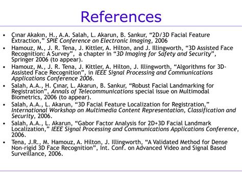 PPT 3D Face Verification Using Shape And Texture 3D Face Registration