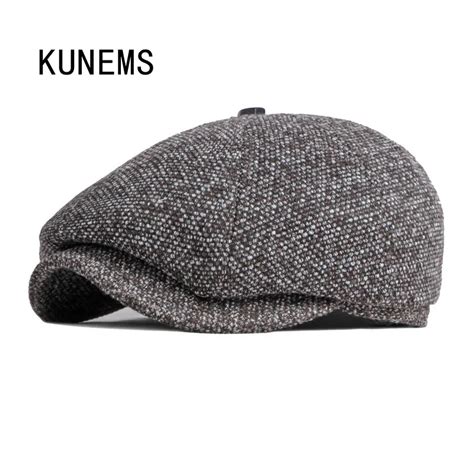 Kunems Mode Hiver B Rets Chaud Octogonal Chapeaux R Tro Gavroche