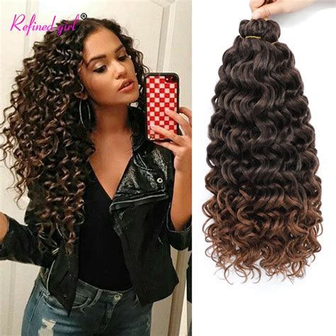 Curly Crochet Hair Black Women Ocean Wave Crochet Synthetic Braiding