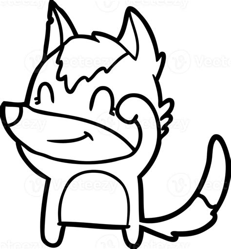 Friendly Cartoon Wolf Icon 40881935 Png