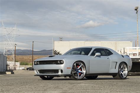 Stylish Aftermarket Tweaks on Gray Dodge Challenger SRT — CARiD.com Gallery