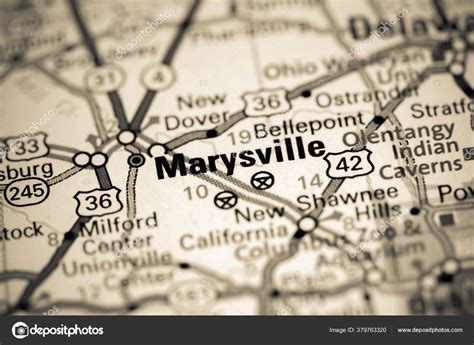 Marysville Ohio Usa Map — Stock Photo © Aliceinwonderland2020 379763320